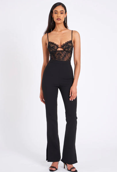 Black store lace pantsuit