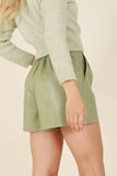 VEGAN LEATHER SHORTS