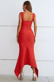 RUCHED SWEETHEART NECKLINE MAXI DRESS