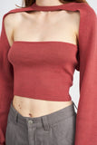 TUBE TOP AND SWEATER TOP SET