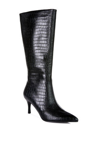 Pointed toe mid hot sale calf boots