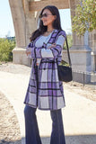 DOUBLE TAKE PLAID BUTTON UP COLLAT COAT