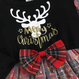 ROUND NECK LONG SLEEVE CHRISTMAS DRESS