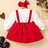 BABY GIRL TWO TONE BOW DRESS
