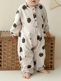 KIDS PRINTED BUTTON UP JUMPSUIT