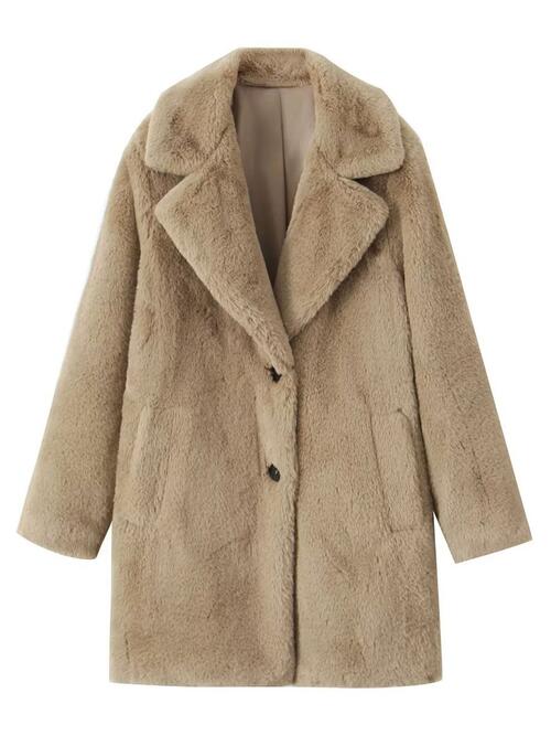FAUX FUR TRENCH COAT DDMINE