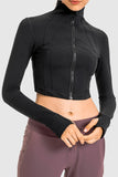 ZIP UP CROPPED SPORTS JACKET