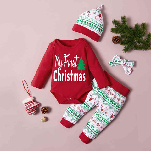 MY FIRST CHRISTMAS BODYSUIT AND PANT SET