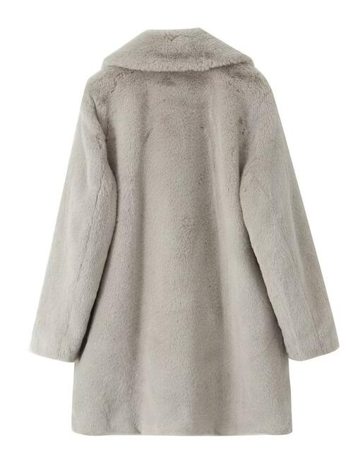 FAUX FUR TRENCH COAT DDMINE