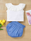 ROUND NECK TOP AND BLOOMERS SET