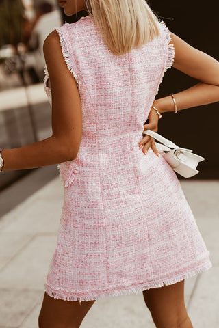 Fringe Sleeve Mini Blazer Dress