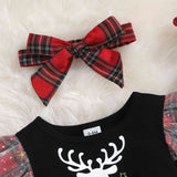 ROUND NECK LONG SLEEVE CHRISTMAS DRESS