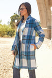 DOUBLE TAKE PLAID BUTTON UP COLLAT COAT