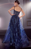 GLITTER PRINT A LINE GOWN