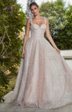 PEARL CRYSTAL STRAP BALL GOWN