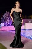 FITTED SATIN SLIP GOWN