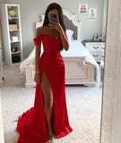 RED SWEETHEART SATIN GOWN