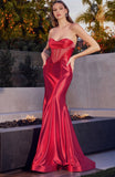 SATIN CORSET FITTED GOWN