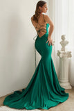 STRETCH MERMAID LACE BACK GOWN
