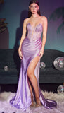 STRAPLESS HOT STONES CORSET GOWN