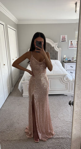 ROSE GOLD SPARKLE GOWN