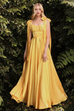A LINE SOFT SATIN GOWN