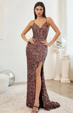 FITTED CUT OUT SEQUIN GOWN