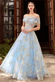 STRAPLESS FLORAL BALL GOWN