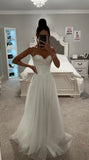 OFF WHITE LACE UP GLITTER BALL GOWN