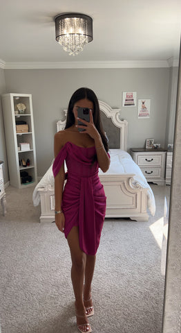 Corset satin dress best sale
