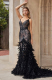 FEATHER MERMAID GOWN