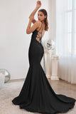 STRETCH MERMAID LACE BACK GOWN