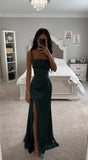 SATIN FITTED MAXI DRESS