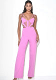 CUT OUT STRAPPY JUMPSUIT