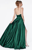 A LINE SATIN GOWN