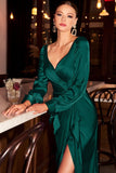 LONG SLEEVE SATIN MAXI GOWN