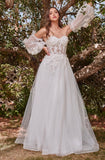 LACE LAYERED WEDDING BALL GOWN