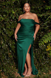 EMERALD SATIN GOWN