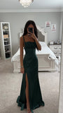 SATIN FITTED MAXI DRESS