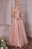 LAYERED TULLE GOWN